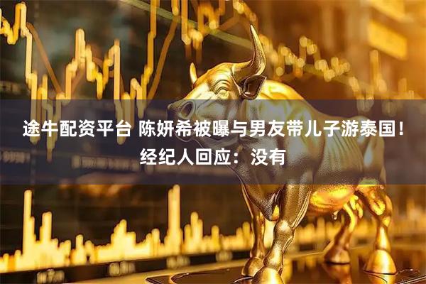 途牛配资平台 陈妍希被曝与男友带儿子游泰国！经纪人回应：没有