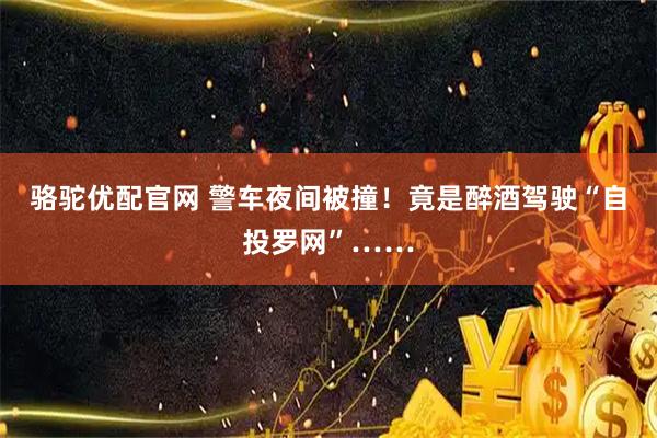 骆驼优配官网 警车夜间被撞！竟是醉酒驾驶“自投罗网”……